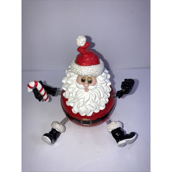 Fitz And Floyd Essentials Jiggling Christmas FF Jiggle Eyes Hand Feet Santa - Picture 2 of 6